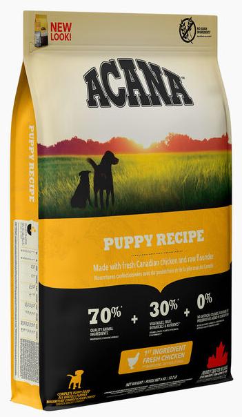 Корм беззерновой Акана Паппи и Юниор (ACANA PUPPY & JUNIOR) для щенков средних пород